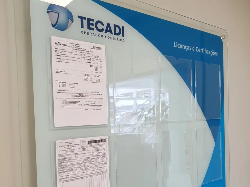 Painel de licenças e certificações da Tecadi